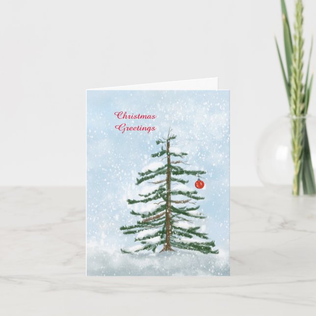 Cartão Christmas Tree Greeting Card (Frente)