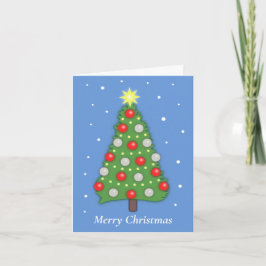 Cartão Christmas Tree in Snow Festive Holiday Card