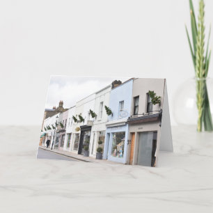 Cartão Christmas Trees Walton Street Chelsea London Reino