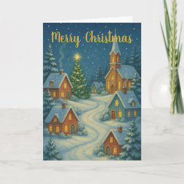 Cartão Christmas Village Custom Christmas Card