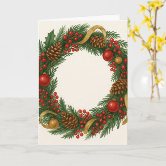 Cartão Christmas Wreath Card