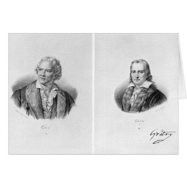 Cartão Christoph Willibald von Gluck e Andre (Frente Horizontal)