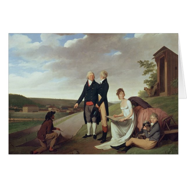 Cartão Christophe-Philippe Oberkampf e família (Frente Horizontal)