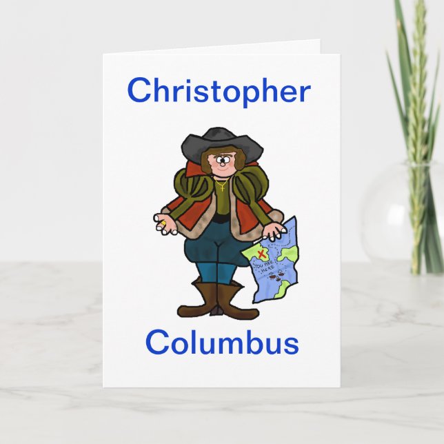 Cartão Christopher Columbus Greeting Card - Directions (Frente)