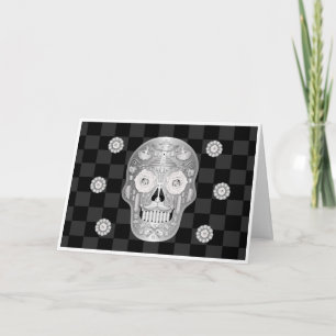 Cartão Chrome Calavera (Rosa Branca)