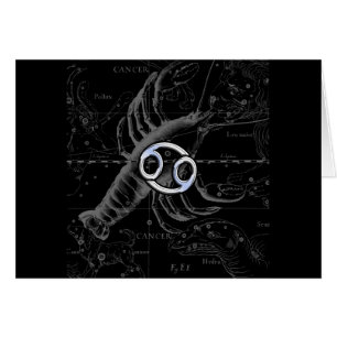 Cartão Chrome como Cancer Sinal em Hevelius Engraando