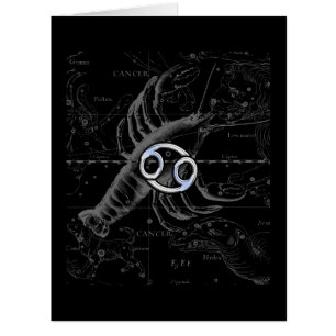 Cartão Chrome como Cancer Sinal em Hevelius Engraando