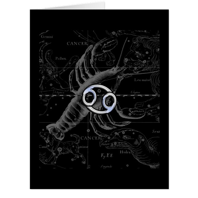 Cartão Chrome como Cancer Sinal em Hevelius Engraando (Frente)