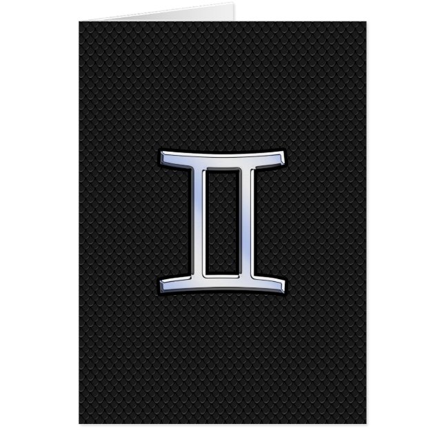 Cartão Chrome Como Gemini Sinal Zodiac (Frente)