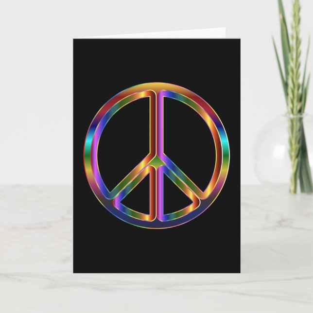 Cartão Chrome Peace Sign (Frente)