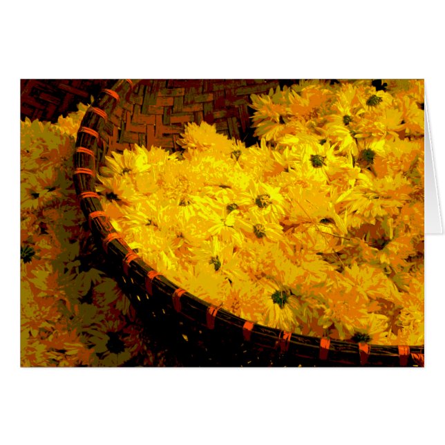 Cartão Chryanthamums #2 (Frente Horizontal)