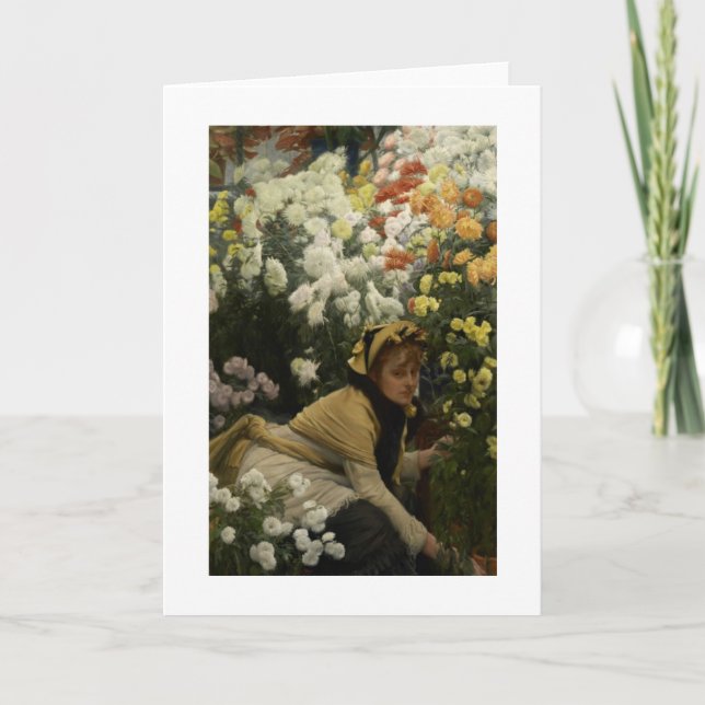 Cartão Chrysanthemums (flower seller) (Frente)