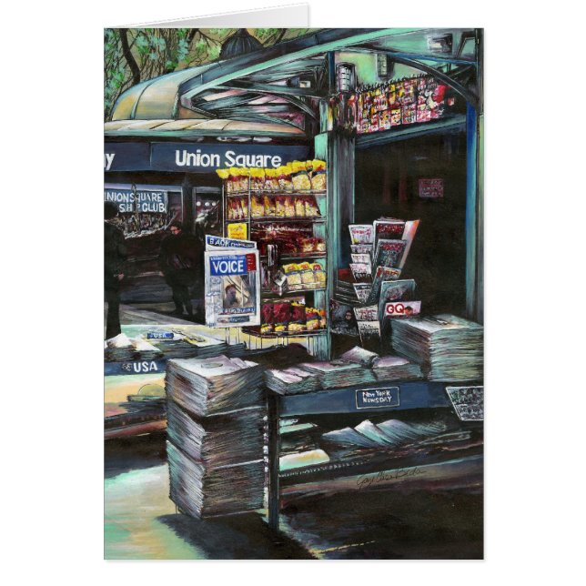 Cartão Chrysocolia Morning, Union Square, NYC (Frente)
