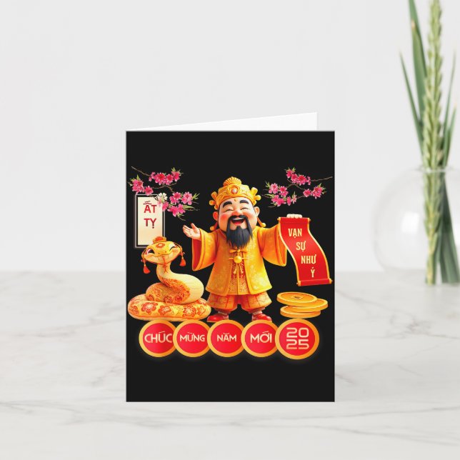 Cartão Chuc Mung Nam Moi 2025 Vietnamese Family Lunar New (Frente)