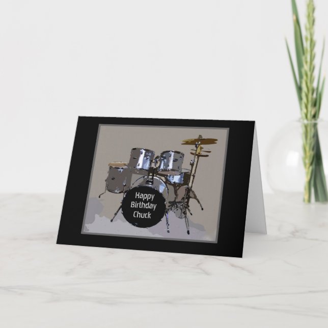 Cartão Chuck Happy Birthday Drums Card (Frente)