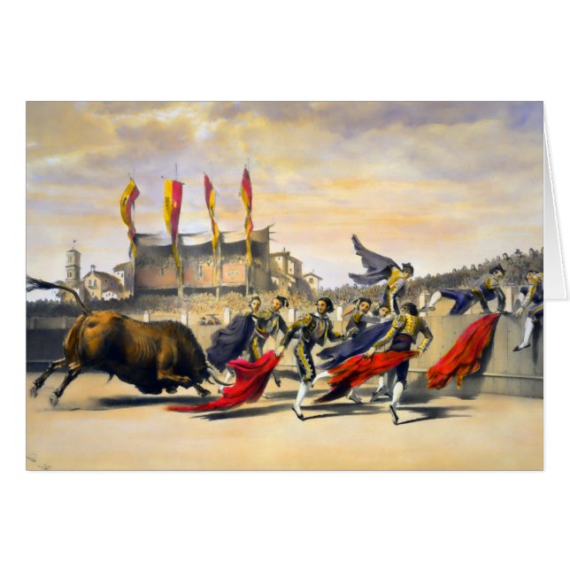 Cartão Chulos que joga a Bull (Frente Horizontal)