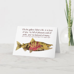 Cartão Chum Salmon card with fishing quote