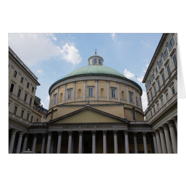 Cartão Church of Saint Charles Borromeo - Milano, Italy (Frente Horizontal)
