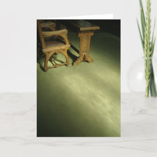 Cartão Church Pew in afternoon light  Prague May 2009