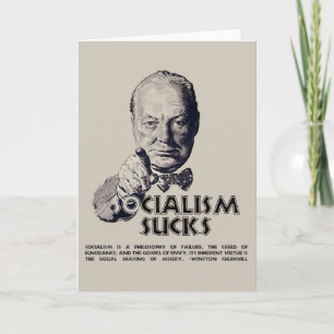 Cartão Churchill Citação: O Socialismo É Uma Droga!