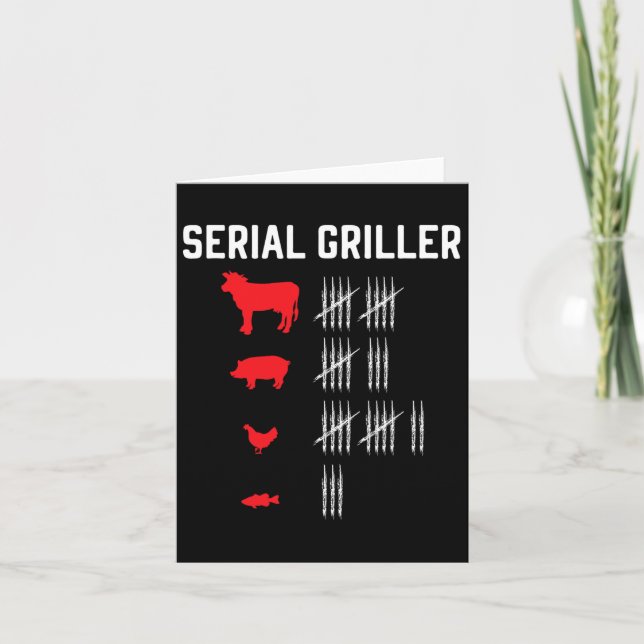 Cartão Churrasco de churrasco Serial Griling Grillmaster  (Frente)