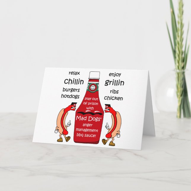 Cartão Churrasco engraçado (Frente)