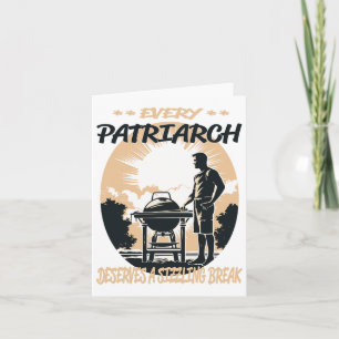 Cartão Churrasco Engraçado Patriarca, Chef Ou Divertiment