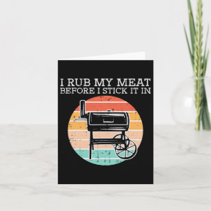 Cartão Churrasco Esfregue Minha Carne Antes Do Bicicleta