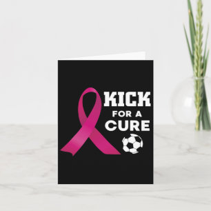 Cartão Chute De Consciência Do Cancer Para Um Futebol De 