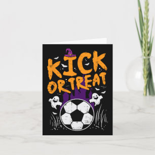 Cartão Chute De Futebol Halloween Ou Trate O Figurino De
