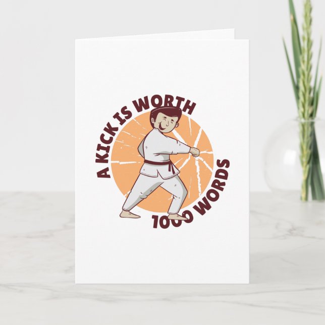 Cartão Chute de Karate (Frente)
