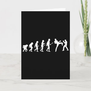 Cartão Chute Mma Kickboxing Boxeador Boxe Evolução Humana