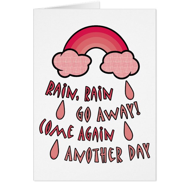 Cartão Chuva Chuva Sai (Frente)