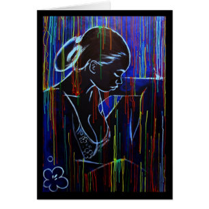 Cartão Chuva crioula - azul