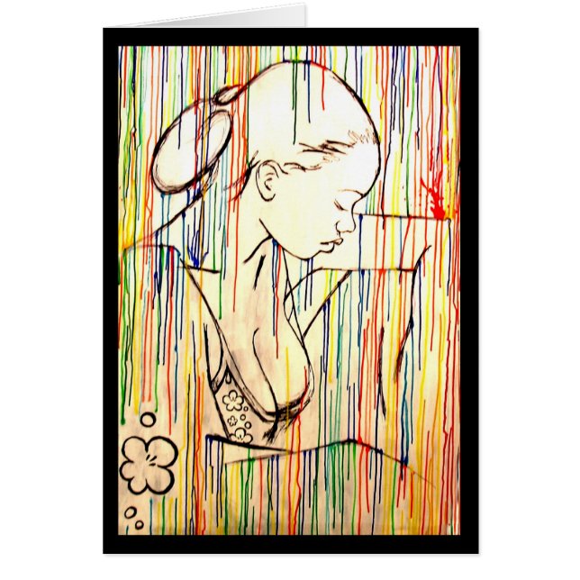 Cartão Chuva crioula - branco (Frente)