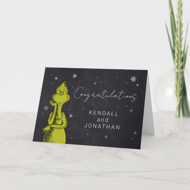Cartão Chuva de Ideias do Grinch para Chá de Bebê (Frente)