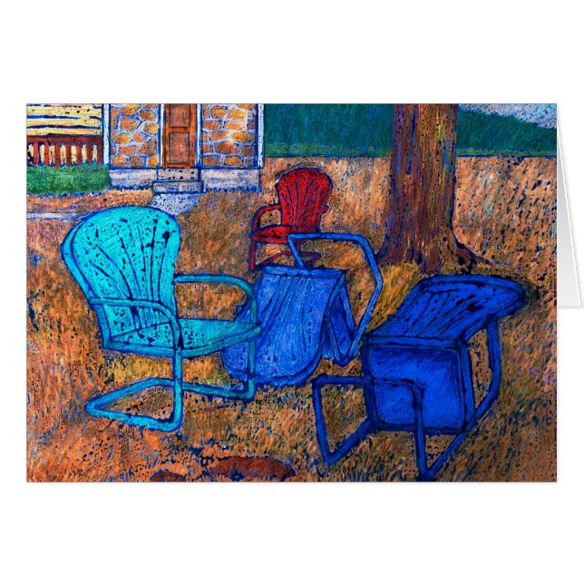 Cartão Chuva de primavera (Frente Horizontal)