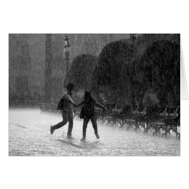 Cartão Chuva de queda (Frente horizontal)