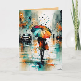 Cartão Chuva De Verão Na Cidade 2