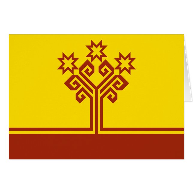 Cartão Chuvashia Flag (Frente Horizontal)