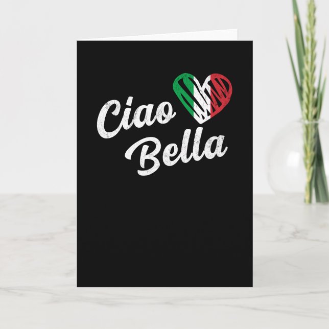 Cartão Ciao Bella Italiana Alô Bela Itália (Frente)