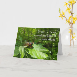 Cartão Cicada 17th Birthday