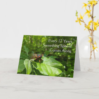 Cartão Cicada 17th Birthday