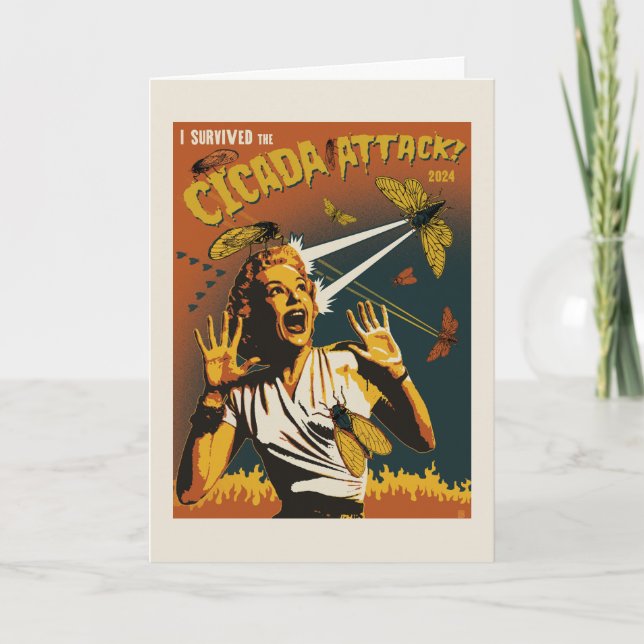 Cartão Cicada Gritando Lady 2024 (Frente)