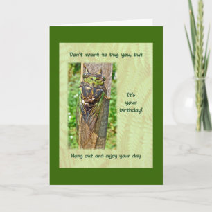 Cartão Cicada Happy Birthday Greeting Card