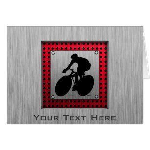 Cartão Ciclagem; Olhar escovado do metal