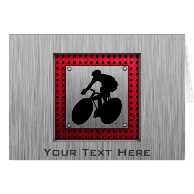 Cartão Ciclagem; Olhar escovado do metal (Frente Horizontal)