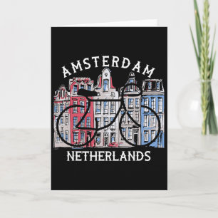 Cartão Ciclismo Amsterdam Holanda Gráfico