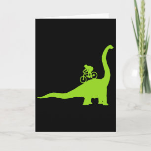 Cartão Ciclista De Bicicleta De Montanha Dinossauro Cicli