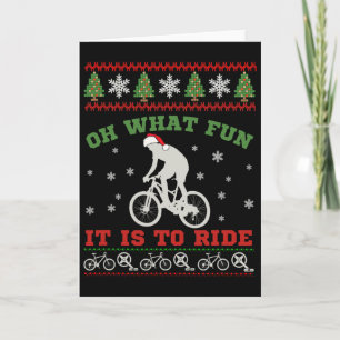 Cartão Ciclista de Montanha, Oh Que Diversão Natal Camisa